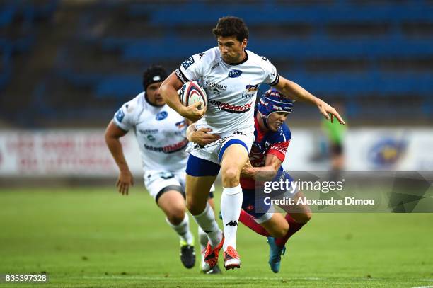 Alexandre Mourot of Vannes during the Pro D2 match between Beziers and RC Vannes at on August 18, 2017 in Beziers, France.