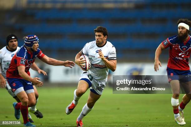 Alexandre Mourot of Vannes during the Pro D2 match between Beziers and RC Vannes at on August 18, 2017 in Beziers, France.