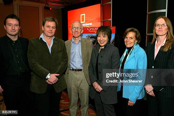 Paul Stewart, Patrick Morris, Randal Keynes, Laureen Ong, Sylvia Earle and Johannah Barry of "Galapagos"