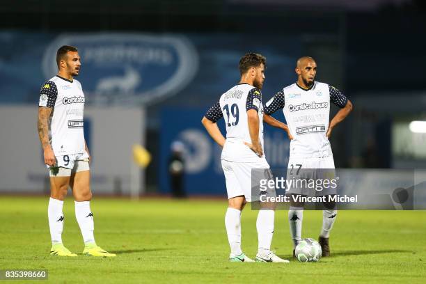 Bryan Bergougnoux of Tours and Hamer Bouazza of Tours during the Ligue 2 match between Niort and Tours on August 18, 2017 in Niort, .