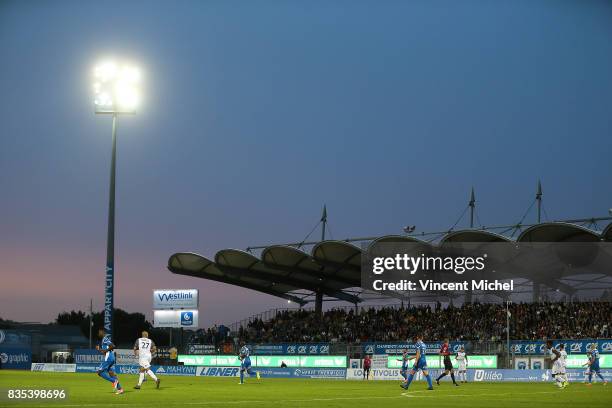 General view of th Stadium of Niort during the Ligue 2 match between Niort and Tours on August 18, 2017 in Niort, .