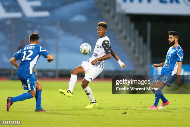 Rayan Raveloson of Tours during the Ligue 2 match between Niort and Tours on August 18, 2017 in Niort, .