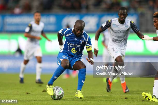 Alliou Dembele of Niort during the Ligue 2 match between Niort and Tours on August 18, 2017 in Niort, .