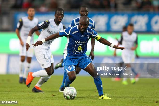 Alliou Dembele of Niort during the Ligue 2 match between Niort and Tours on August 18, 2017 in Niort, .