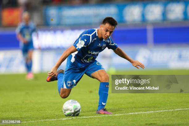 Antoine Leautey of Niort during the Ligue 2 match between Niort and Tours on August 18, 2017 in Niort, .