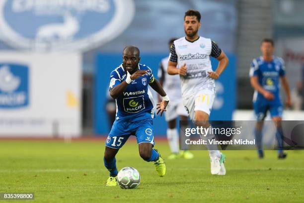 Alliou Dembele of Niort during the Ligue 2 match between Niort and Tours on August 18, 2017 in Niort, .