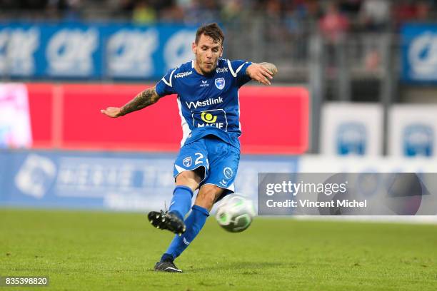 Romain Grange of Niort during the Ligue 2 match between Niort and Tours on August 18, 2017 in Niort, .