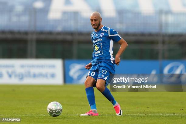 Laurent Agouazi of Niort during the Ligue 2 match between Niort and Tours on August 18, 2017 in Niort, .