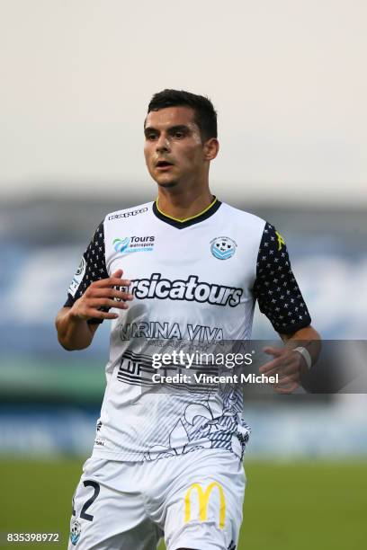 Florian Miguel of Tours during the Ligue 2 match between Niort and Tours on August 18, 2017 in Niort, .
