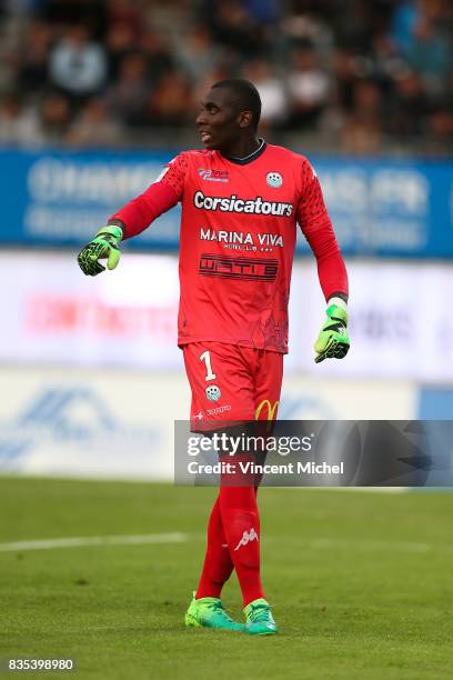 Axel Kakou of Tours during the Ligue 2 match between Niort and Tours on August 18, 2017 in Niort, .