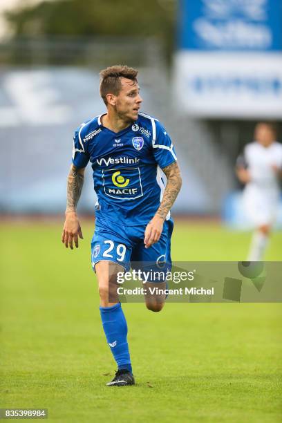 Romain Grange of Niort during the Ligue 2 match between Niort and Tours on August 18, 2017 in Niort, .