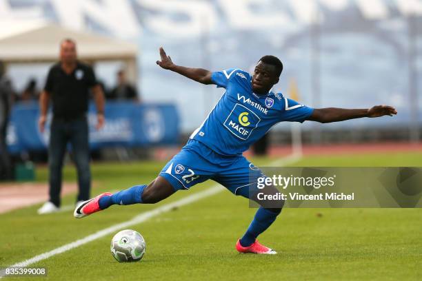 Julien Dacosta of Niort during the Ligue 2 match between Niort and Tours on August 18, 2017 in Niort, .