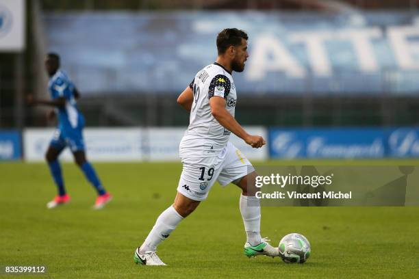 Bryan Bergougnoux of Tours during the Ligue 2 match between Niort and Tours on August 18, 2017 in Niort, .