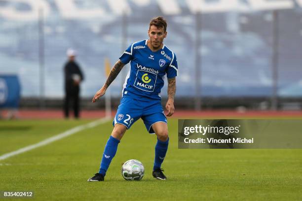 Romain Grange of Niort during the Ligue 2 match between Niort and Tours on August 18, 2017 in Niort, .