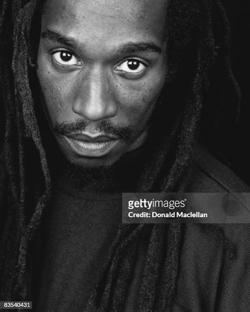 British poet Benjamin Zephaniah poses for a portrait shoot in London, 19th August 1996.