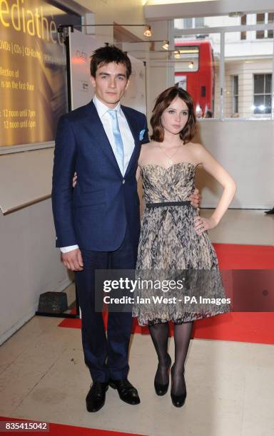 Rupert Friend and Felicity Jones arrive for the UK premiere of Cheri, at the Cine Lumiere, London.