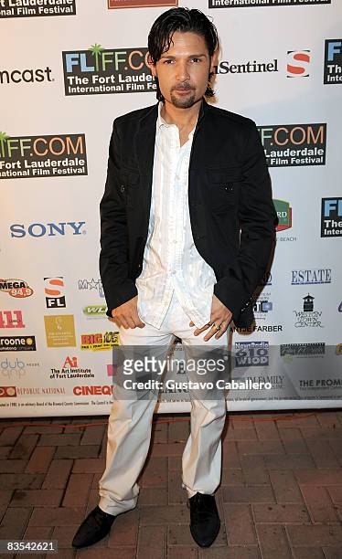 Corey Feldman arrives at the screening of their film "Terror Inside" at the 2008 Fort Lauderdale International Film Festival at Cinema Paradiso on...