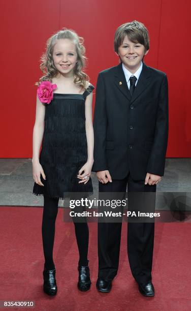 Eden Taylor-Draper and Oscar Lloyd arriving for the 2009 British Soap Awards at the BBC Television Centre, Wood Lane, London.