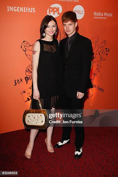 Singer Sophie Ellis Bextor and musician husband Richard Jones of The Feeling arrive at the Music Industry Trusts' Awards held at the Grosvenor House...