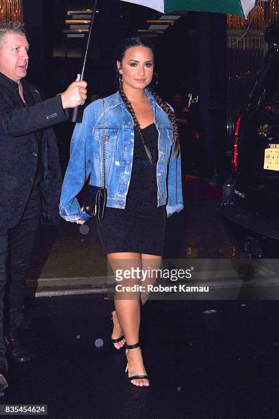 Demi Lovato steps out for a broadway show in Manhattan on August 18 , 2017 in New York City.