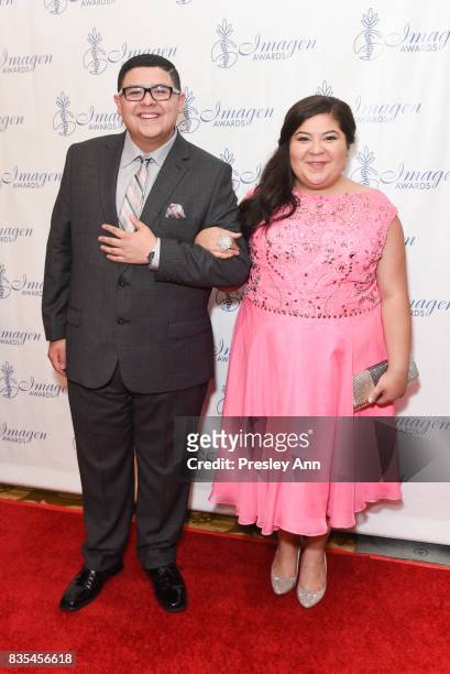 Rico Rodriguez and Raini Rodriguez attend 32nd Annual Imagen Awards - Red Carpet at the Beverly Wilshire Four Seasons Hotel on August 18, 2017 in...