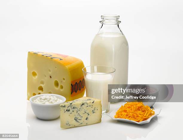 milk food group still life - kalcium bildbanksfoton och bilder