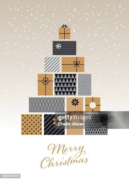 耶誕節樹製成的禮品盒 - 禮物盒 幅插畫檔、美工圖案、卡通及圖標