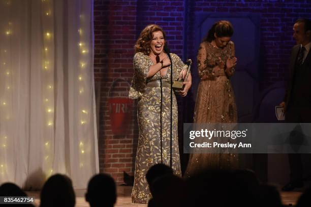 Justina Machado attends 32nd Annual Imagen Awards - Inside at the Beverly Wilshire Four Seasons Hotel on August 18, 2017 in Beverly Hills, California.