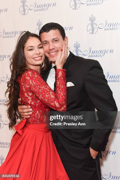 Christiana Leucas and Al Coronel attend 32nd Annual Imagen Awards - Red Carpet at the Beverly Wilshire Four Seasons Hotel on August 18, 2017 in...