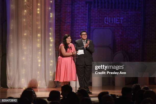 Rico Rodriguez and Raini Rodriguez attend 32nd Annual Imagen Awards - Inside at the Beverly Wilshire Four Seasons Hotel on August 18, 2017 in Beverly...