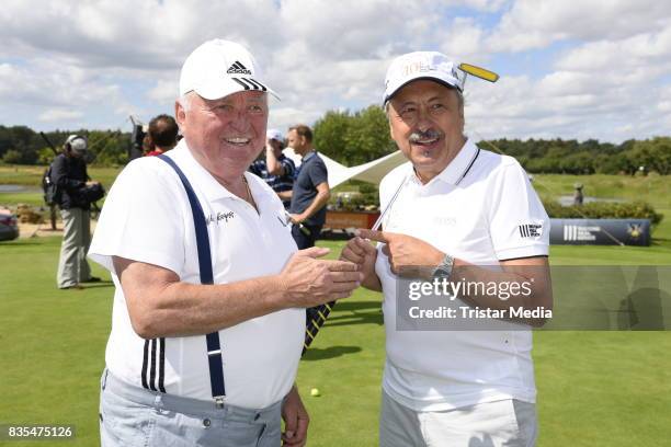 Ulli Wegner and Wolfgang Stumph during the 10th GRK Golf Charity Masters on August 19, 2017 in Leipzig, Germany.