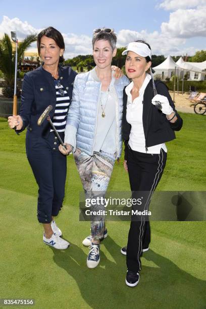 Gerit Kling, Cheryl Shepard and Anja Kruse during the 10th GRK Golf Charity Masters on August 19, 2017 in Leipzig, Germany.