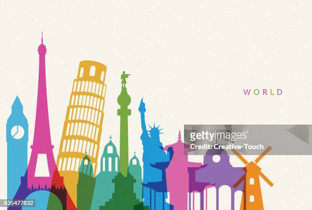 world - travel destinations stock illustrations