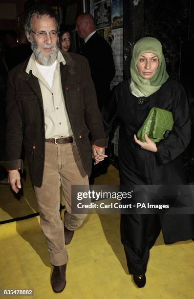 Yusuf Islam, formerly known as Cat Stevens and his wife Fawzia Ali arrive at the Island Records 50th birthday celebrations at Phonica Records on...