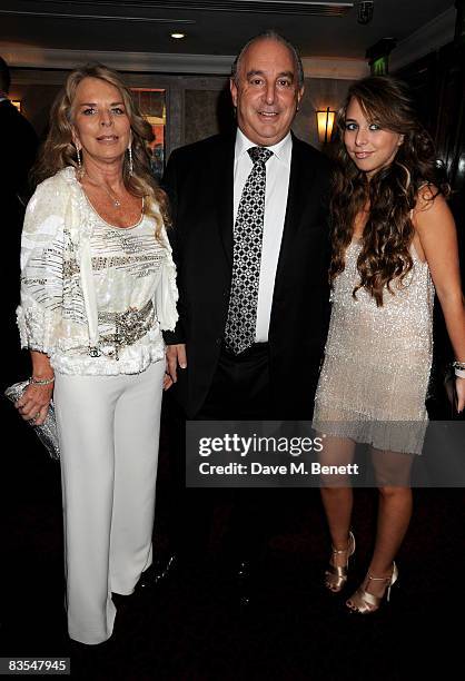 Tina Green, Sir Philip Green and daughter Chloe arrive at the Music Industry Trusts' Awards 2008, at the Grosvenor House Hotel on November 3, 2008 in...