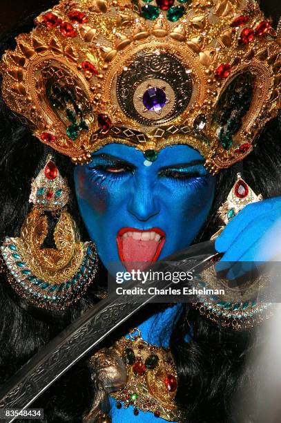 Supermodel Heidi Klum arrives at Heidi Klum's 2008 annual Halloween party at 1 OAK on October 31, 2008 in New York City, New York.