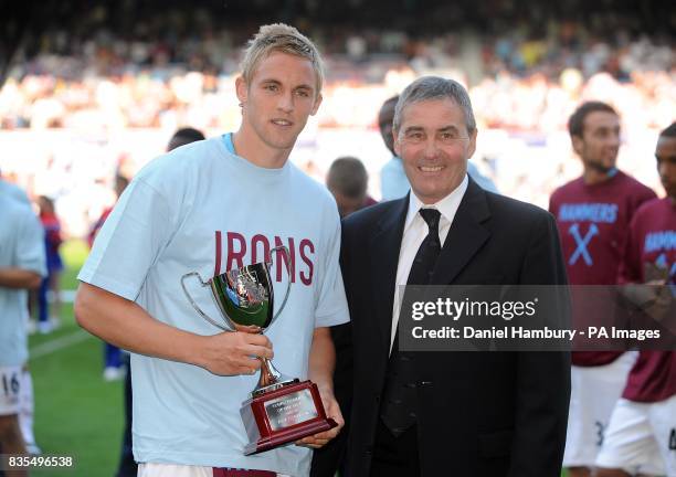 West Ham United's Jack Collison with his Young Player Of The Season Trophy