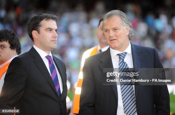 West Ham United Technical Director Gianluca Nani talks to Chief Executive Scott Duxbury