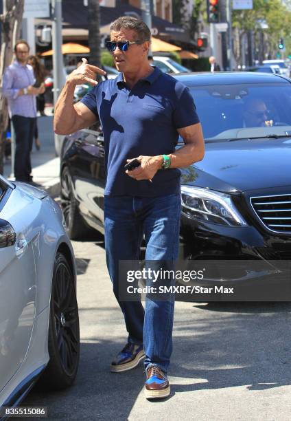 Actor Sylvester Stallone is seen on August 18, 2017 in Los Angeles, California