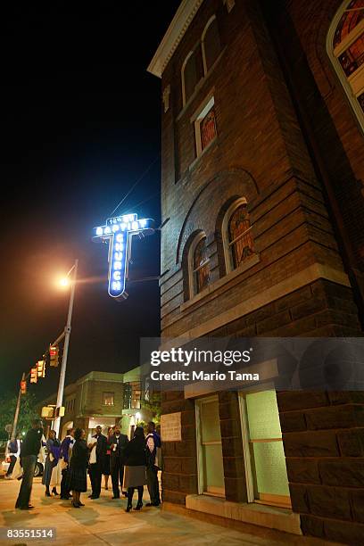 People gather before a Southern Christian Leadership Conference rally at the historic Sixteenth Street Baptist Church where speakers encouraged...