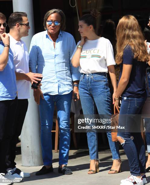 Mohamed Hadid and Shiva Safai are seen on August 18, 2017 in Los Angeles, California