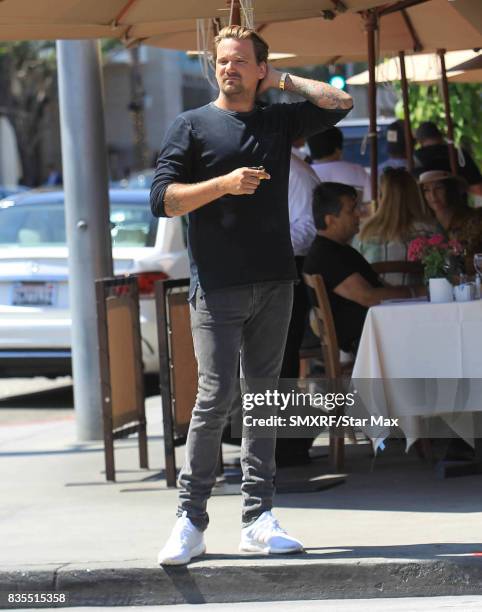 Sean Stewart is seen on August 18, 2017 in Los Angeles, California