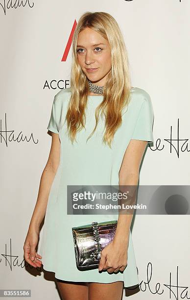 Actress Chloe Sevigny attends the 12th Annual ACE Awards where the Accessories Council honors fashion influencers at Cipriani on November 3, 2008 in...