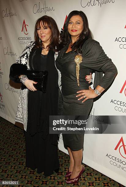 Jewelry designer Lorraine Schwartz and Tina Knowles attend the 12th Annual ACE Awards where the Accessories Council honors fashion influencers at...
