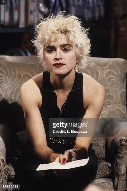 American musician Madonna poses for photographs, New York, New York, circa 1989.