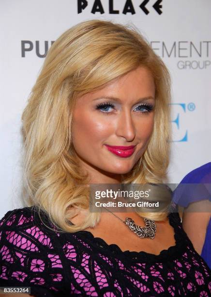 Paris Hilton arrives to Celebrate her sister Nicky Hilton 25th Birthday Shindig at Pure Nightclub inside Caesars Palace on October 4, 2008 in Las...