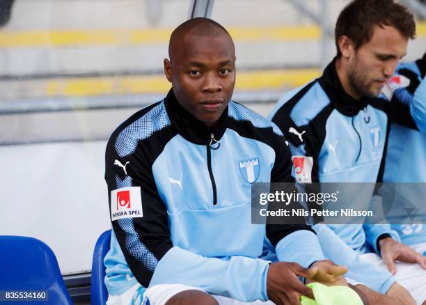 Carlos Strandbergof Malmo FF during the Allsvenskan match between Athletic FC Eskilstuna and Malmo FF at Tunavallen on August 19, 2017 in Eskilstuna,...