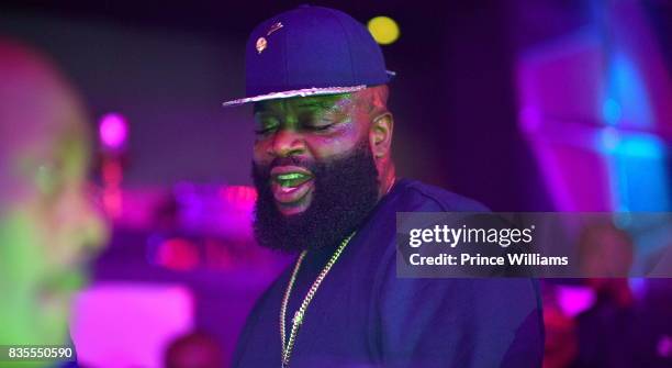 Rapper Rick Ross attends a Party at Gold Room on August 18, 2017 in Atlanta, Georgia.