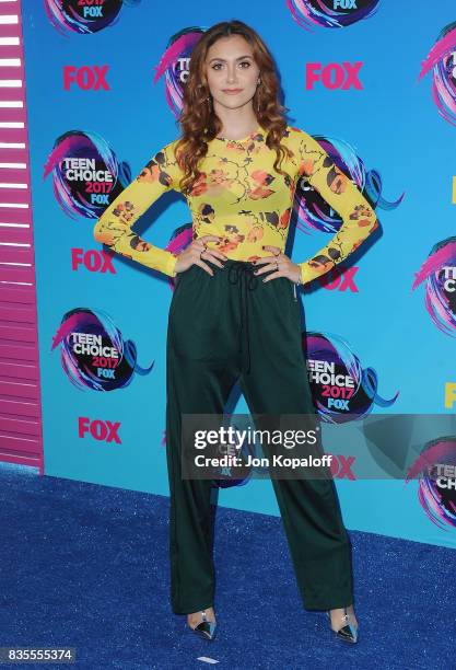 Actress Alyson Stoner arrives at the Teen Choice Awards 2017 at Galen Center on August 13, 2017 in Los Angeles, California.