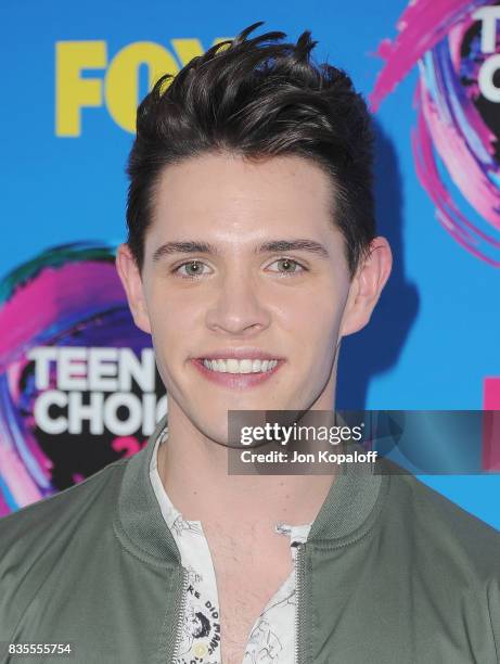 Actor Casey Cott arrives at the Teen Choice Awards 2017 at Galen Center on August 13, 2017 in Los Angeles, California.